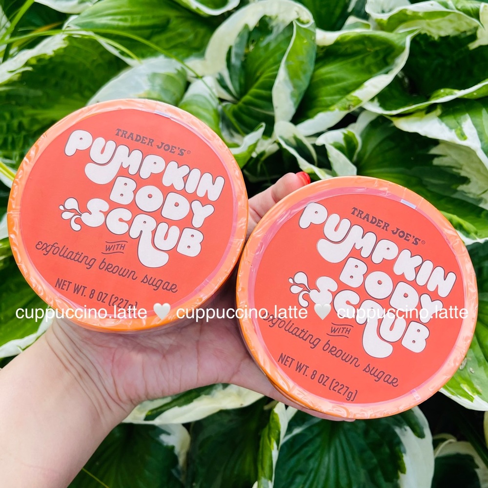 🎃NEW SET🖤Trader Joe’s Pumpkin Body Scrubs made with exfoliating Brown Sugar